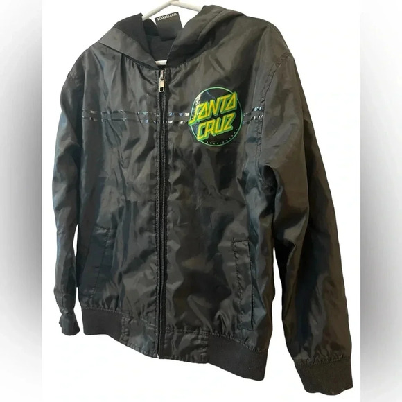 Santa Cruz Classic Dot Hooded Youth Windbreaker Jacket - Picture 1 of 5